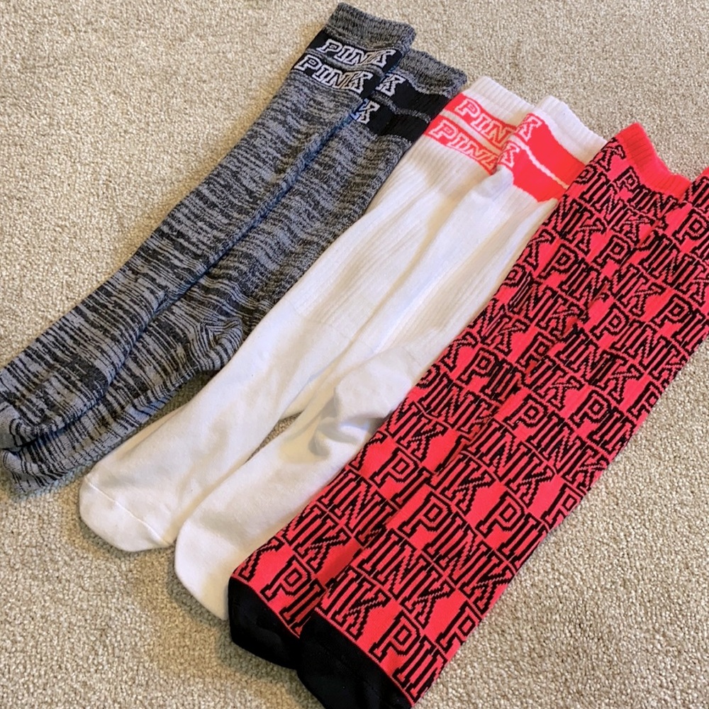 Victoria’s Secret Pink knee high socks